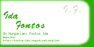 ida fontos business card